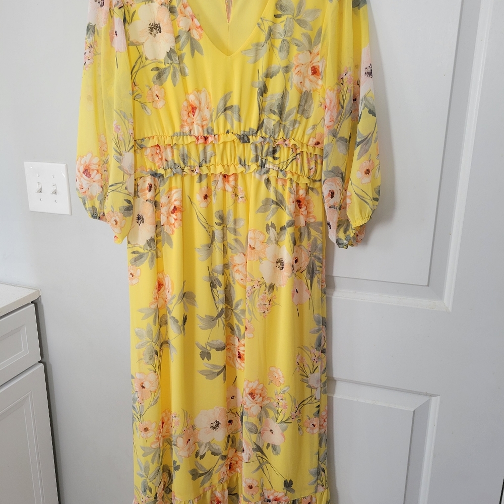 Yellow maxi dress